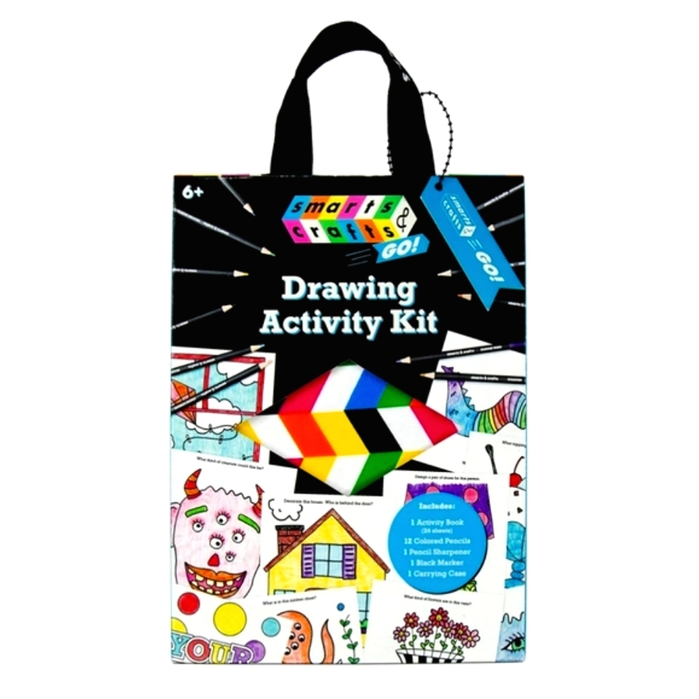 NEW Smarts & Crafts Go: Magic Drawing Activity Craft Kit with Case (39 Pieces)